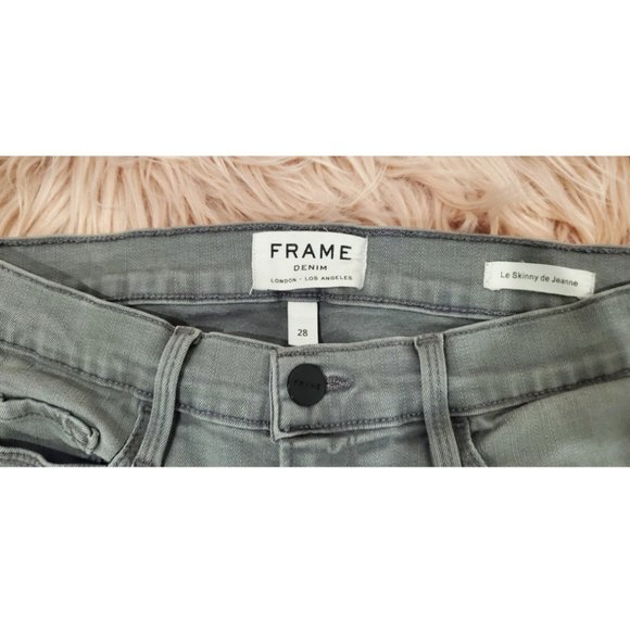 FRAME Le Skinny De Jeanne Grey Jeans - Picture 6 of 7